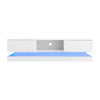 TV Stand Cabinet Unit White 160cm With 16 Color RGB LED Lights High Gloss Front
