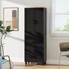 Modern Kitchen Cupboard Storage Cabinet with 6 Shelves, Black