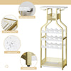 Metal Rack Cabinet Floor Bottle Storage Holder Stand Display Shelf