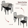 Dining Table Set for 2 with Cushioned Chairs,Grey Compact Kitchen Table Set