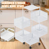 Kitchen Rotating Trolley Shelf Vegetable Fruit Basket Storage Rack Square Holder
