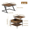 Set of 2 Nesting Coffee Tables Round Stacking Sofa Side Tables for Living Room