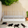 Pet Dog Play Pen 24 Panels Puppy Rabbit Playpen DIY Detachable Metal Cage Fence