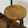 Industrial Bar Table Stool Set 3 Piece Dining Rustic Breakfast Metal 2 Chairs