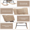 Rocking Chair for Nursery Corduroy Upholstered Nursing Chair with Footrest Brown