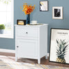 Set of 2 Nightstand Modern Sofa Side Table End Table Accent Side Table White