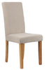 2 x Beige Velvet Dining Chairs Diamond Stitch back Wooden Legs ISABELLA model