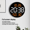 LED Large Digital Wall Clock Alarm Date Temperature Display with Remote Control