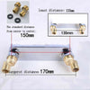 Black EXposed Bathroom Shower Mixer Twin Head Large Bar Set Square Valve System