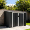 Anthracite Metal Garden Shed Outdoor Tools Storage Sheds Small House Bin Sheds
