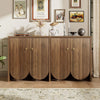 Elegant Walnut Sideboard with 4 Doors & Adjustable Shelves - Storage Cabinet