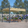 Pergola Steel Frame 3x2M PE Canopy Adjust Shade Pergola Shelter Backyard Beige