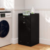 Bathroom Storage Cabinet with Drawer and Removable Hamper-Black