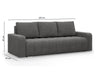 ABRIELLE Sofa Bed with Storage Pull-Out Guest Bed New Grey Cream Beige