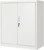 Metal Storage Cabinet 2 Door Locking with 2 Adjustable Shelf Garage Home Office