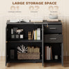 Modern Sideboard Kitchen Storage Cabinet, Black