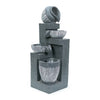 Water Fountain Feature Solar Powered Garden Ornament LED Outdoor Statue Lights