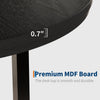 120cm Black Round Dining Table for 4-6 Wood Circle Dinner Table
