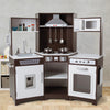 Kids Corner Wooden Playset Pretend Toddler Kitchens Cooking Toy Light