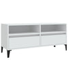 ShCuShan TV Cabinet White 100x34.5x44.5 Engineered Wood,Modern TV Cabinet F7L2