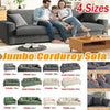 Modern 2/3 Seater Corduroy Sofa Bed with 2 Bolster Home Room Recliner Couch Sofa