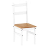Corona Dining Table & 4 Chairs White Budget Set Solid Wood Mexican Pine Wooden