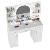 Large Dressing Table w/ Hollywood Bulbs Mirror 3 Drawer Multi-Socket Makeup Zgyo