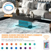 High Gloss Coffee Table with LED Light Living Room Cocktail Sofa Center Table