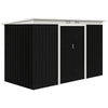 9 x 4FT Metal Garden Storage Shed w/ 2 Door, Dark Grey