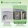 Garden Shed 10x10FT Steel Apex Tool Equipment Organize W/Window Door Grey