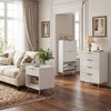 Slim Shoe Storage Cabinet with 3 Flip Drawers for Hallway, White