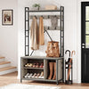 5in1 Coat Hall Tree Bench Coat Rack Shoe Storage Entryway Bench w/ Cubbies