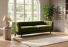 SWYFT MODEL X02 3 SEATER SOFA VINE GREEN WITH STYLISH COPPER FEET