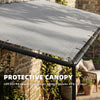 3 x 2 m Lean to Garden Pergola, Metal Frame Gazebo Pergola, Grey