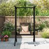 COSTWAY Outdoor Porch Swing with Stand and 2 Trellises for Adults