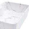 Modern Ceramic Vanity Wash Basin Countertop White Marble Effect Bath Cloakroom