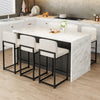 Modern Bar Stools Set of 2, Upholstered Counter Height 24.8" Bar Stools