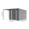 9 X 5.5ft Large Metal Shed Outdoor Garden Tools Storage House with 2 Door Window