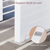 Nest of 3 Tables Grey Tempered Glass Top White High Gloss Side End Coffee Home