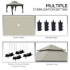 3x3(m) Easy Pop Up Gazebo with 1-Button Push and Mosquito Netting