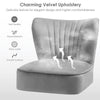 Industrial Retro Faux Leather/Velvet Armchair Ribbed Back Chair Lounge Sofa Seat