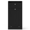 Bathroom Storage Cabinet with Drawer and Removable Hamper-Black