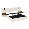 Ottoman Storage Bed 5ft King Upholstered Bed Frame With Button Tufted Headboard