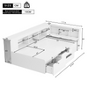 SINGLE BED WITH DRAWERS, BOOKCASE AND UNDERBED STORAGE KIDS MULTIFUNCTIONAL BED