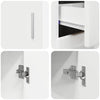 Sideboard with Door FLORIN High Gloss White 88.5 x 30.5 x 73 cm