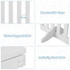4 Panels Folding Pet Gate 89cm Wooden Dog Fence Freestanding Safety Barrier