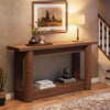 63-Inch Farmhouse Console Table, 2-Tier Narrow Entryway Sofa Table Behind Couch