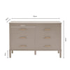 Dusk Sienna Vetiver Green & Gold Effect 6 Drawer Chest of Drawers RRP £499