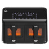 8L Double Basket Air Fryer with 8 Presets Display Recipe Timer Refurbished