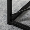 Set of 3 Nesting Coffee Tables Square Side Tables with Metal Frame, Grey